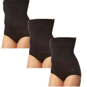 Lot of 3 Spanx Shapewear High Waist Briefs Size D Large Black